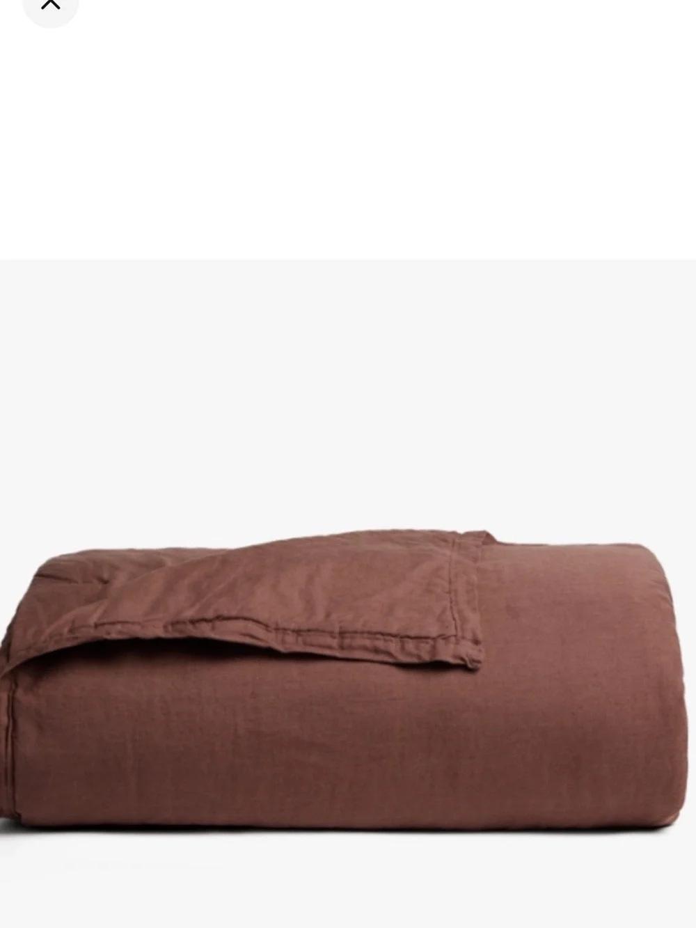 Parachute Linen quilt in Chocolate Brown